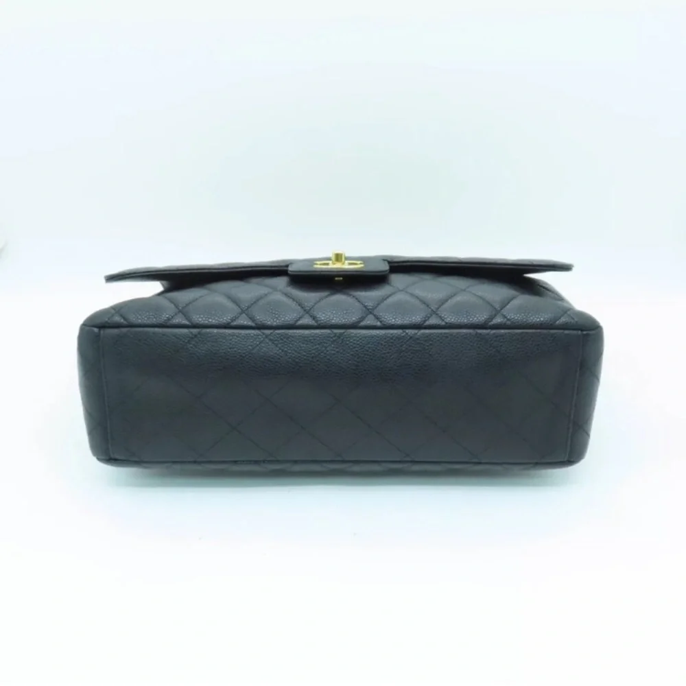 πβ¨ BEAUTIFUL β¨π XL CHANEL CAVIAR SINGLE FLAP GOLD HARDWARE JUMBO - Picture 15 of 16